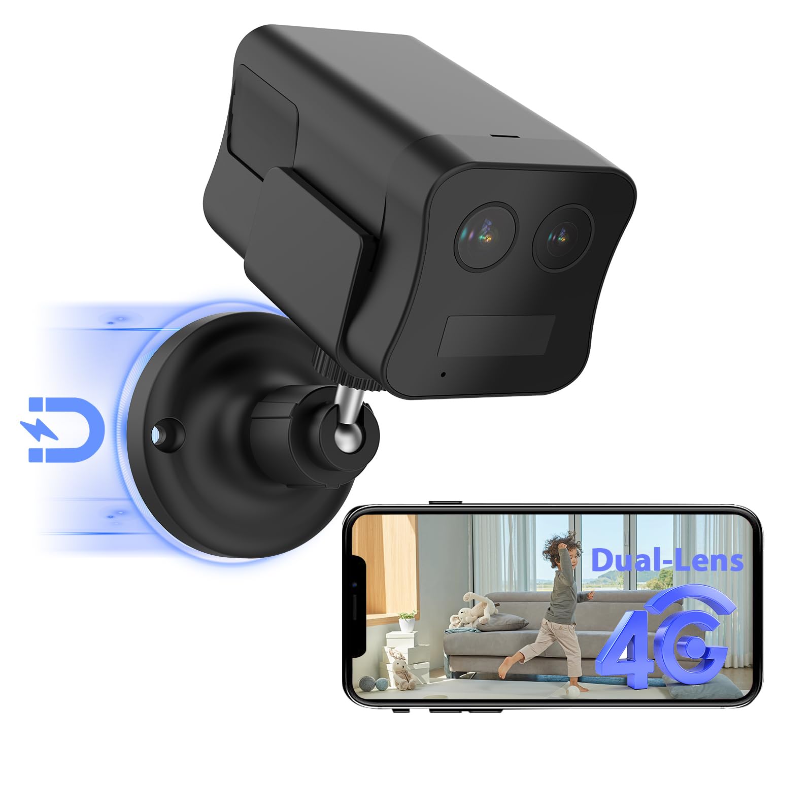 Amazon.com : FUVISION 4G LTE Cellular Security Camera, Dual Lens